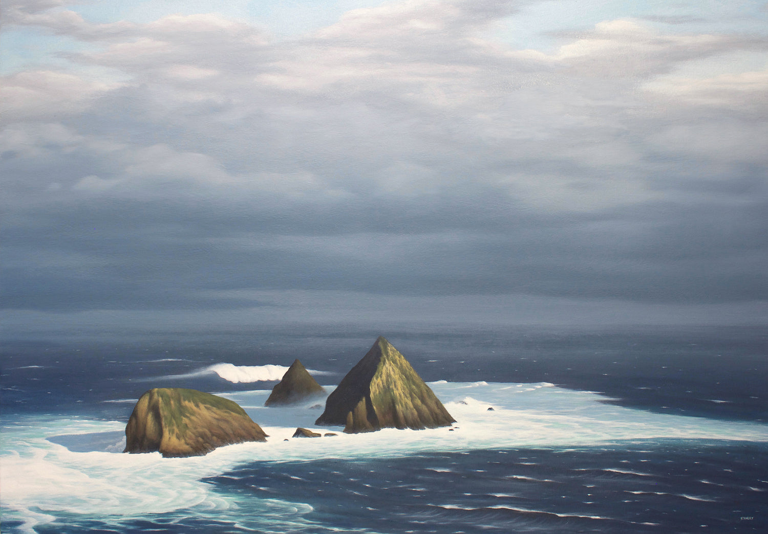 The Needles Maatsuyker Island tasmania oil painting / Tasmanian Art / The Art of Richard Stanley