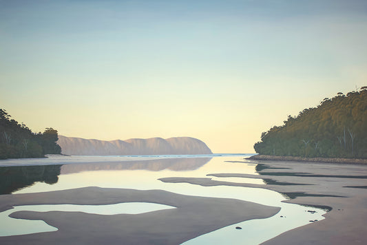Cloudy Bay Lagoon, Dusk at Low Tide, Bruny Island, Tasmania.