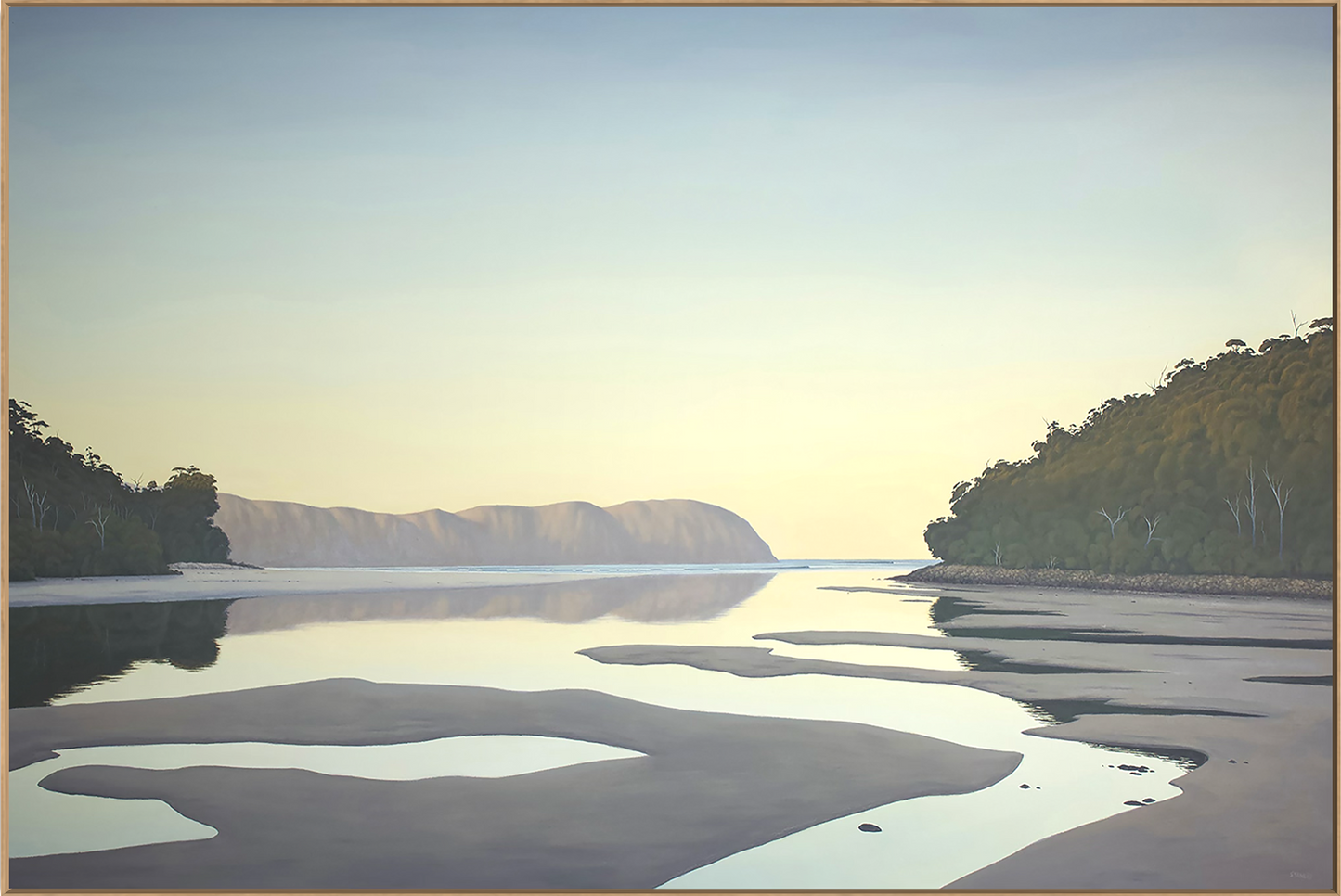 Cloudy Bay Lagoon, Dusk at Low Tide, Bruny Island, Tasmania.