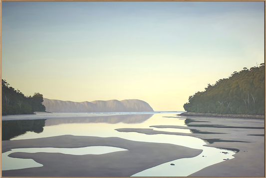 Cloudy Bay Lagoon, Dusk at Low Tide, Bruny Island, Tasmania.