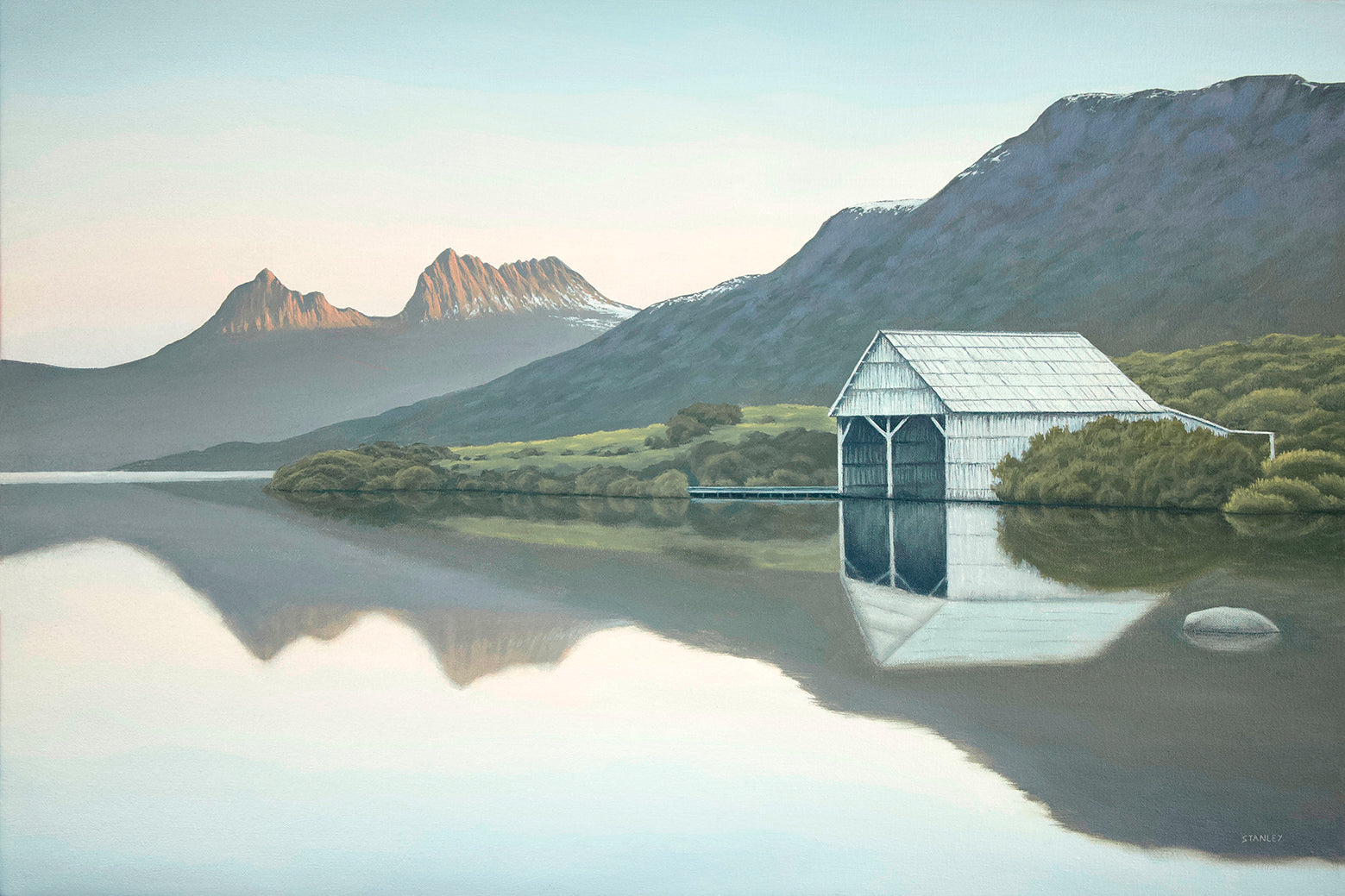 Cradle Mountain/Dove Lake. Oil painting by Richard Stanley, Tasmania.