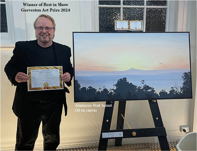 Adamsons Peak Sunset Best in Show Geeveston Art Show 2024
