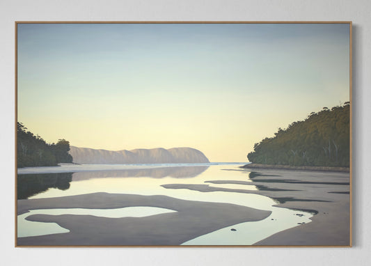 Cloudy Bay Lagoon, Dusk at Low Tide, Bruny Island, Tasmania.