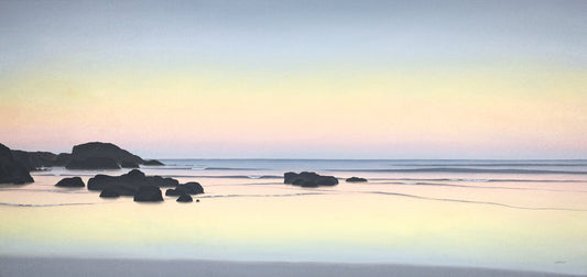 Beach Panorama 2 East Coast Tasmania oil painting / Tasmanian art / The Art of Richard Stanley