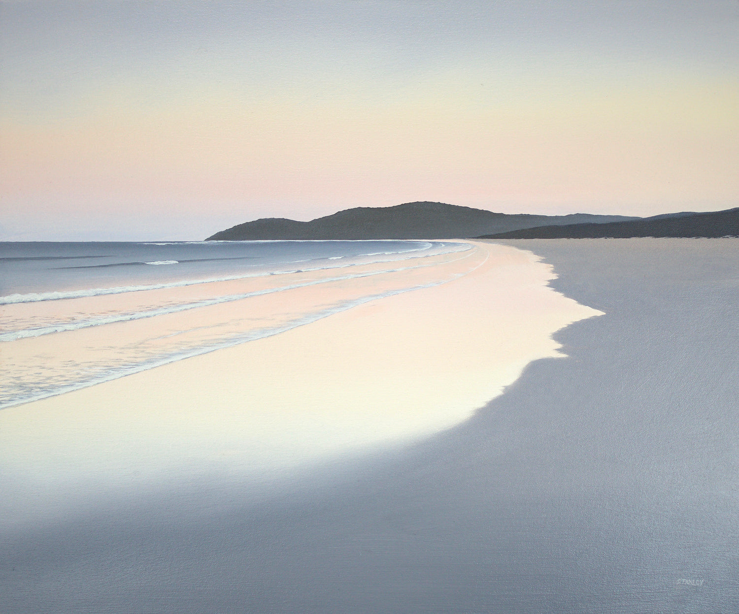 Beach at Dusk oil painting / Tasmanian Art / The Art of Richard Stanley