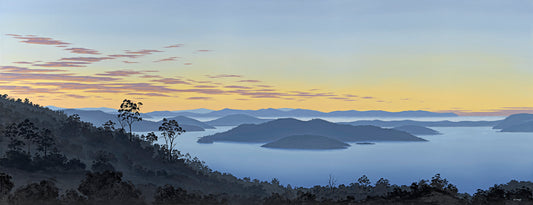 Bruny Island from Woodbridge Hill 2 oil painting / Tasmanian Art / The Art of Richard Stanley