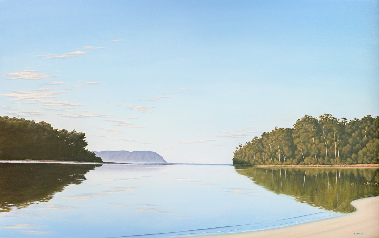 Cloudy Bay Lagoon 2 Bruny Island Fine Art Print / Tasmanian Art / The Art of Richard Stanley