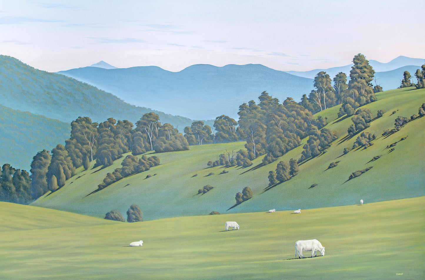 Vinces Saddle Huon Valley fine art print / Tasmanian art / The Art of Richard stanley