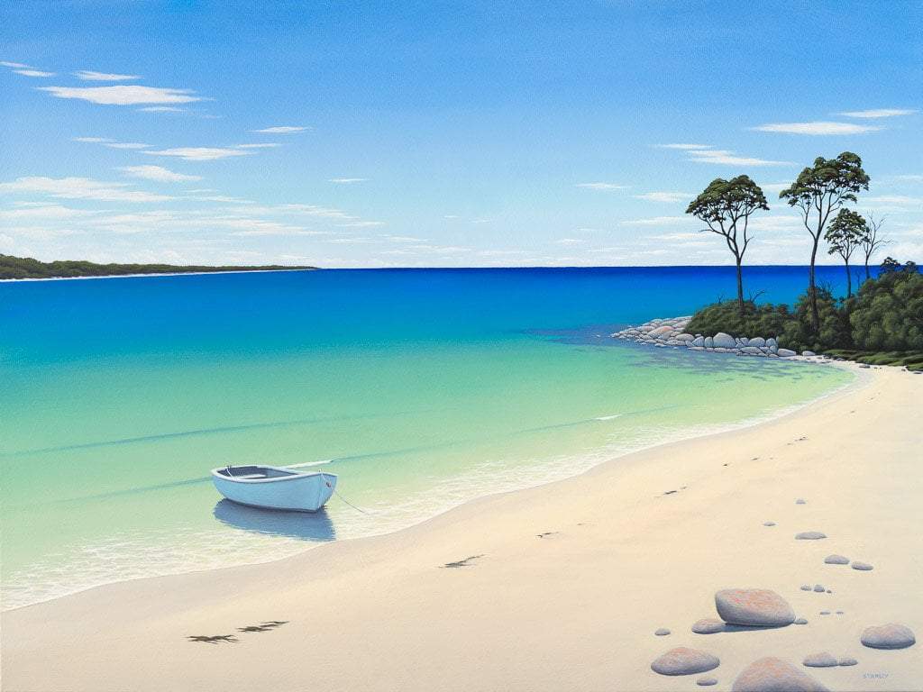 Binalong Bay, East Coast, Tasmania Canvas Print / Tasmanian Art / The Art of Richard Stanley