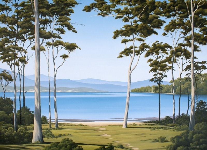 Kay's Beach, Huon Valley, Tasmania Canvas Print / Tasmanian Art / The Art of Richard Stanley
