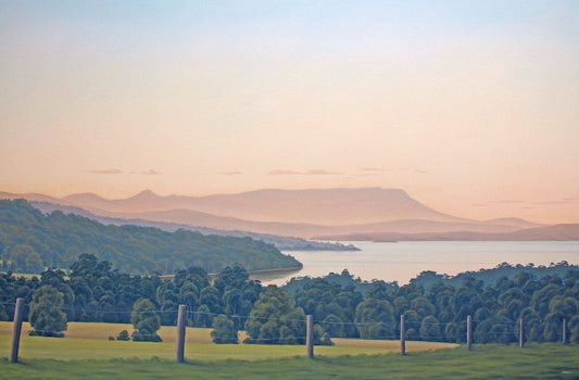 Kunanyi/Mt. Wellington, Hobart from Bruny Island, Tasmania. Fine Art Print / Tasmanian Art / The Art of Richard Stanley