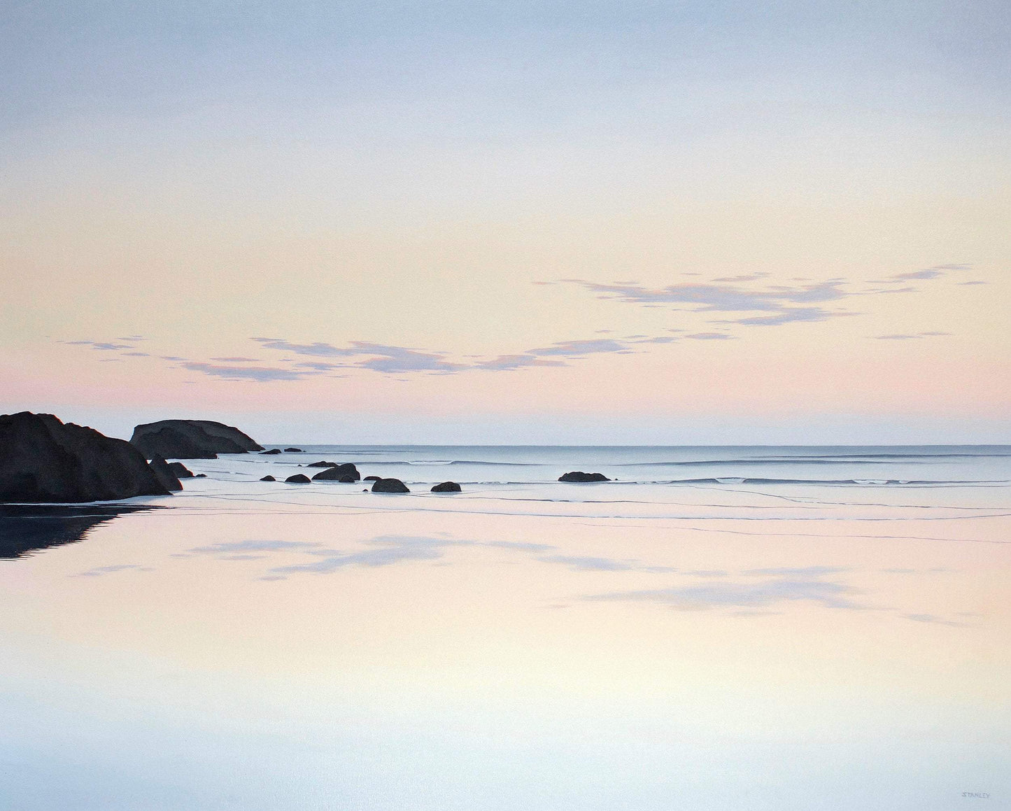 Low Tide 3, East Coast, Tasmania. Canvas Prints The Art of Richard Stanley