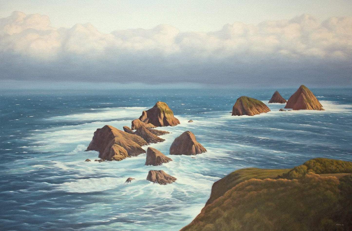 The Needles, off Maatsuyker Island, Tasmania. Canvas Print / Tasmanian Art / The Art of Richard Stanley