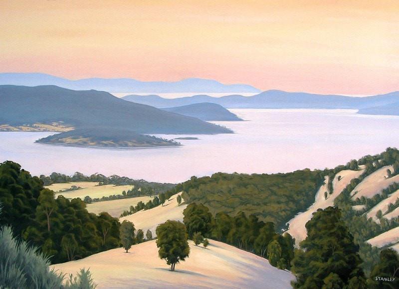 Woodbridge Hill, Tasmania Fine Art Print / Tasmanian Art / The Art of Richard Stanley